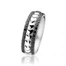 ZINZI silberner Ring Herz schwarz ZIR829Z