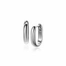 14,5mm ZINZI Silber Creolen in ovaler Form mit runder Röhre 3mm breit ZIO2603
