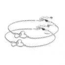 ZINZI set van 2 zlv. armbanden twee hartjes in elkaar