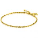 ZINZI vergoldetes Silberarmband mit Gliederkette, 2,3 mm breit, 18-21 cm ZIA2648G