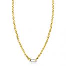 ZINZI zlv. collier 41cm geel verguld