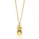 ZINZI silberne Kette gelb vergoldet Ananas 42-45cm ZIC1699G