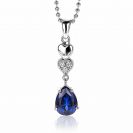 ZINZI silberner Anhänger 24mm Herzen und Birnenform weiß blau ZIH2124