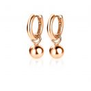 ZINZI silberne Ohrhänger rosé vergoldet Kugel 6mm ZICH1930R