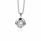 ZINZI silberner Anhänger 17mm rund  weiße Zirkonia ZIH1
