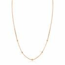 ZINZI zlv. collier rosé verg.gourmet / bolletjes 42+3cm
