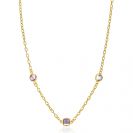 ZINZI zlv. collier gg.verg. paars/lila/blauw