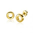 ZINZI silberne Ohstecker 14K gelb vergoldet 5mm offen rundje ZIO2168G