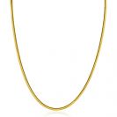 ZINZI zlv. collier gg.verg.platte slang 2.5mm 43+2mm