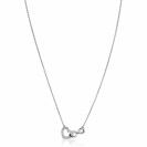 ZINZI Silberkette mit Infinity-Symbol, verbunden mit einem offenen Herzen, besetzt mit weißen Zirkonia, 42-45 cm ZIC2596