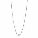 ZINZI zlv. collier koord met ronde zirconia