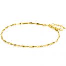 ZINZI zlv. armband gg.verg. met gedraaide schakels