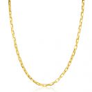 ZINZI vergoldete Silberkette mit venezianischen Gliedern, 3 mm breit, 42-45 cm ZIC2587