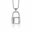 ZINZI zlv. hanger slot met zirconia's  groot