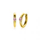 ZINZI zlv.oorringen gg.verg birthstones toermalijn cz