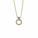 ZINZI zlv.collier gg.verg oog X en ronde vorm zirc.