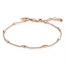 ZINZI silbernes Fantasie Armband rosé vergoldet oval 16,5-20cm ZIA1655R