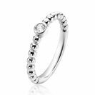 ZINZI zlv. aanschuifring bolletjes met zirconia mt.62