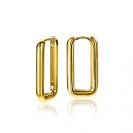 ZINZI silbernes Luxus Ohrringe 14K gelb vergoldet 24x3mm ovale Form ZIO2223G