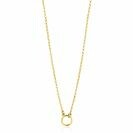ZINZI zlv. collier gg.verg. met open rondje