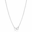 ZINZI zlv. collier twee hartjes in elkaar