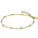 ZINZI silbernes Armband 14K gelb vergoldet quadratische Würfel 17-20cm ZIA2218G