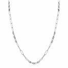 ZINZI zlv. collier paperclip en koffieboon schakels