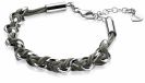 Zinzi silbernes Jasseron-Armband grau kurz 18,5-21cm ZIA1035G