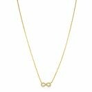ZINZI vergoldete Silberkette mit Infinity-Symbol, vollständig besetzt mit weißen Zirkonia, 42-45 cm ZIC2597Y