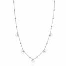ZINZI zlv. collier fant. met hartjes eraan