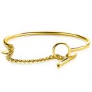 ZINZI zlv. bangle gg.verg. met kapittelstokje slot
