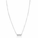 ZINZI zlv. collier met 3x zeskant bezet met zirc.