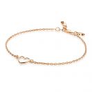 ZINZI silbernes Armband rosé vergoldet mit offenem Herz ZIA1420R