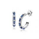 20mm ZINZI Silber-Ohrstecker mit runden blauen Perlen und verzierten Kugeln ZIO-BF130