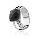ZINZI silberner Ring schwarz ZIR625