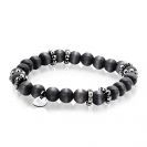 Zinzi silbernes Armband schwarze cateyes 19cm  ZIA932Z