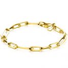 ZINZI silbernes Armband in 14K gelb vergoldet mit ovalen closed for ever Gliedern 6mm breit ZIA1990G