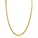 ZINZI zlv. collier gg.verg.platte slang 3.3mm 43+2cm