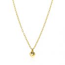 ZINZI vergoldete Silber Paperclip-Kette mit Herzanhänger (9 mm), 42-45 cm ZIC2661