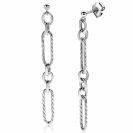 ZINZI zlv. oorstekers lang paperclip schakels 7.5cm