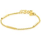 ZINZI zlv. armband gg.verg.anker met 3x staafje