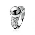 ZINZI silberner Ring weiß ZIR716