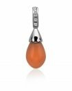 Zinzi silberner Perlenanhänger orange-koralle ZIH394K