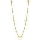 ZINZI silberne Gourmet Kette 14K gelbvergoldet Kugel 45cm ZIC987G