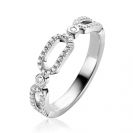 ZINZI zlv. ring 3x open schakel zirconia's mt.60