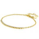 ZINZI zlv.armband gg.verg.met tussenstuk zirconia's