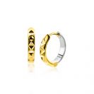 ZINZI silberne Nieten Ohrringe 14K gelb vergoldet zweifarbig 15mm ZIO2167CRG