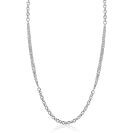 ZINZI zlv. collier multi look ovale schakels