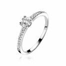 ZINZI silberner Ring weiß ZIR1081