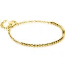 ZINZI vergoldetes Silberarmband mit Jasseron-Kugeln (2,5 mm breit) in der Mitte, 16-19 cm ZIA2640G